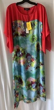 NWT CITRON Red Multicolored Floral Dress Sz S