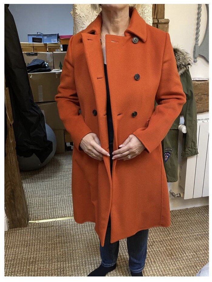 コート MAX MARA ORANGE WOOL BCOLLAG COAT Max Mara Weekend Orange Wool Coat Jacket sz US 10 | eBay