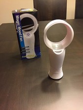 Bladeless Fan Portable HandHeld no leaf Desktop Cooling Color Change Led White