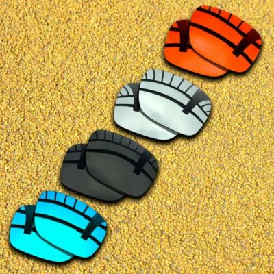 4 Pairs Lenses Replacement for-Tenor Polarized-Black&Silver&Blue&Red