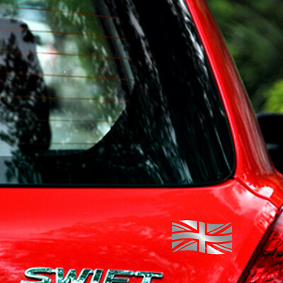 2x White Union Jack Vinyl Decals | Car Van Bike Laptop Stickers | Matte Finish | UK Made 7 thumbnail image