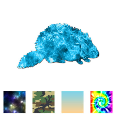 Porcupine Beaver - Vinyl Decal Sticker - Multiple Patterns & Sizes