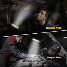 COB LED Work Light USB Rechargeable Magnetic Flashlight Hand Lamp Inspection Big