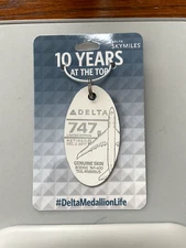 Plane Tags - Delta Airlines Boeing 747 White N668US - Diamond Medallion