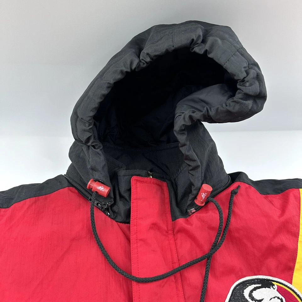 VINTAGE Florida State Seminoles Jacket Mens Large Red Apex One Sharktooth - Image 4 of 4