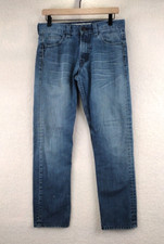 VTG Levis 506 Skinny Tapered Jeans Mens 32x30 Blue Dark wash distressed 32X29 