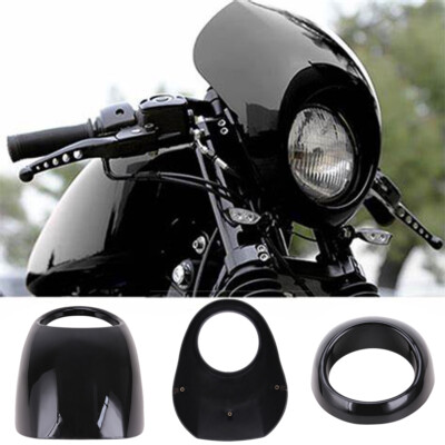 Motorcycle Gloss Black ABS Front Headlight Fairing Cowl Cover For