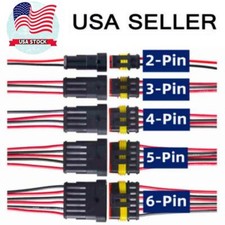 2/3/4/6-Pin Way Car Waterproof Male Female Electrical 18AWG Wire Connector Plug