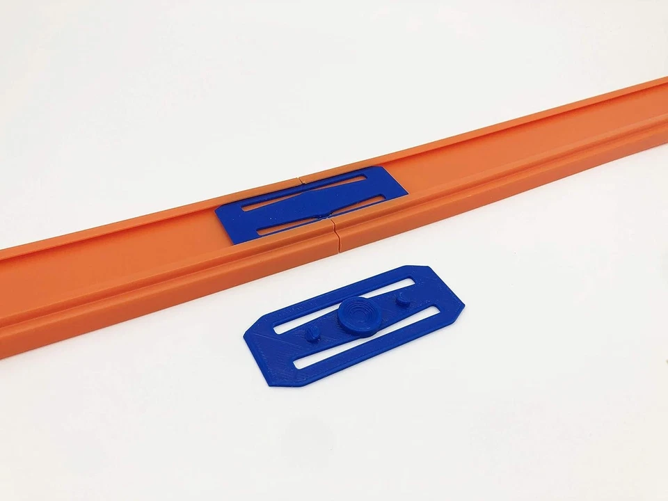 Mattel Hot Wheels Compatible Track Connector Pieces Lot Of 20 Blue Durable NEW - Image 3 of 4