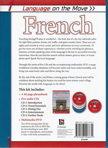 Language on the Move: FRENCH Phrasebook; Audio CD's &DVD Course for Traveler NEW - Picture 2 of 3