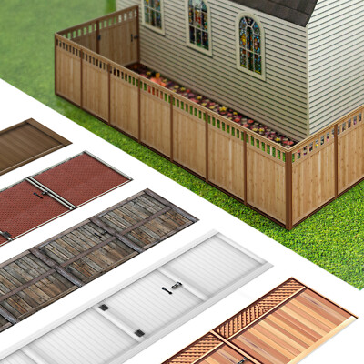 1/64 Scale Photo Real Fence Kits Fits Diecast, AFX, Scalextric, Aurora Dioramas
