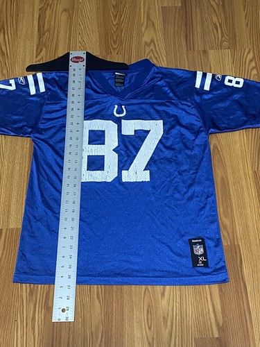 Indianapolis Colts Jersey Youth XL 18-20 Blue Reebok Reggie Wayne #87 - Picture 6 of 7