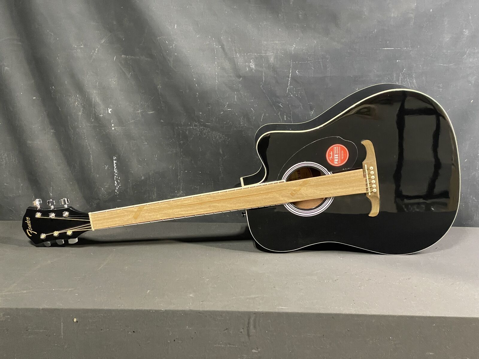 Fender FA-125CE FA-Series Dreadnought Acoustic Guitar Black New Open Box 