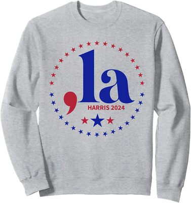 Comma La Kamala Harris For President 2024 Funny Unisex Crewneck Sweatshirt