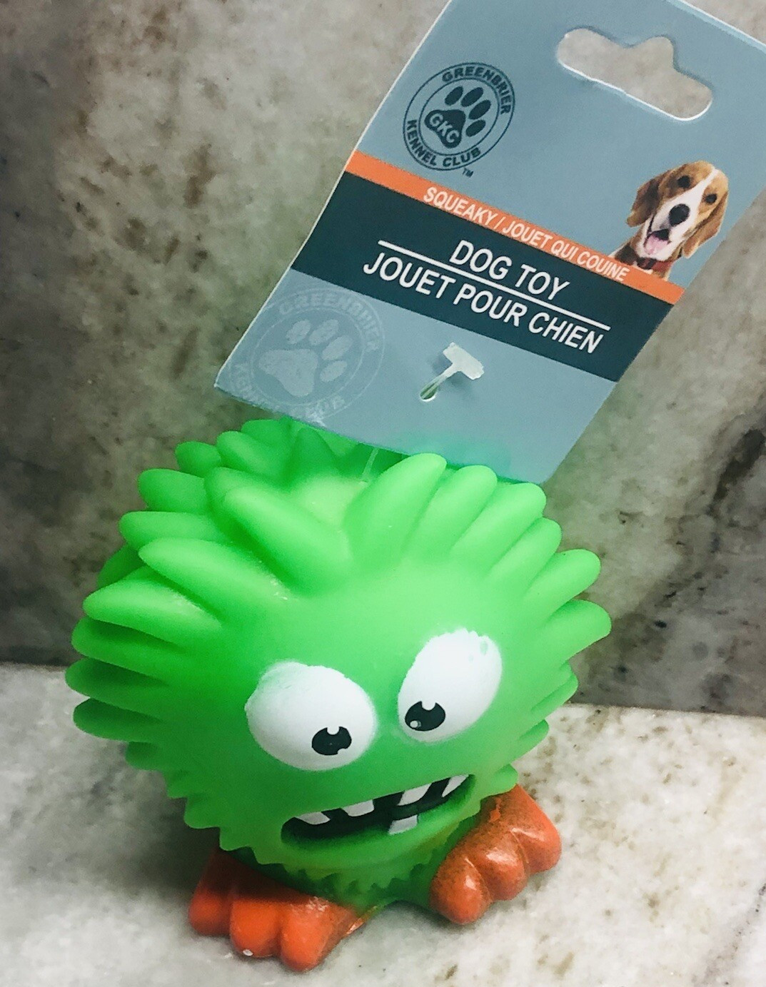 Dog Toy Green Monster Squeaky Dog Toy-For All Size Dogs-Bran