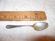 ANTIQUE MECHANICS STERLING SILVER OVAL CHILDS SPOON 3 5/8" 6 GRAM WATSON NEWELL