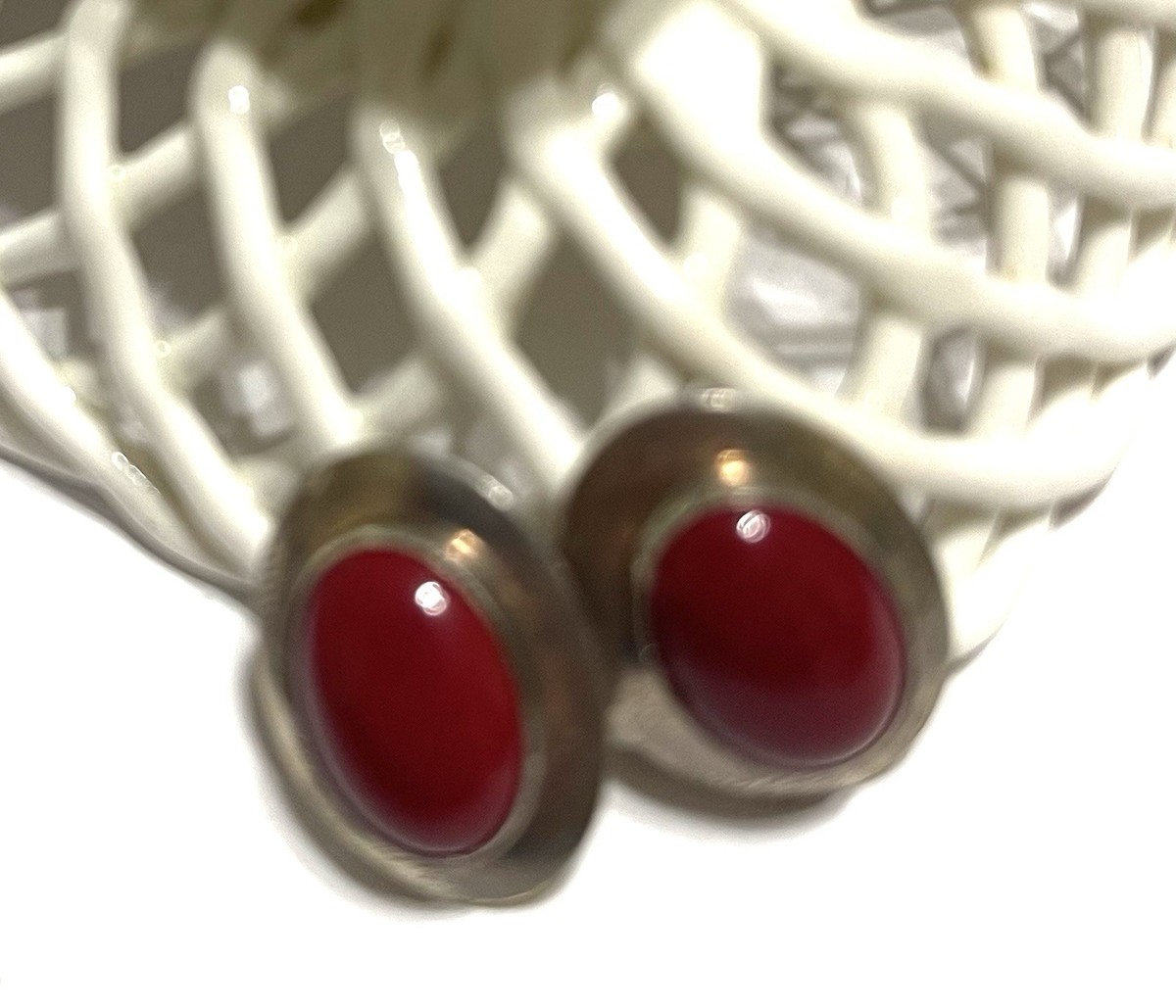 Vintage Native American  Sterling Silver Earrings. (476) View 3