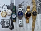 LOT 6 VINTAGE MENS WATCHES , MANUAL WIND & QUARTZ HELBROS, GRUEN, TIMEX, SWISS