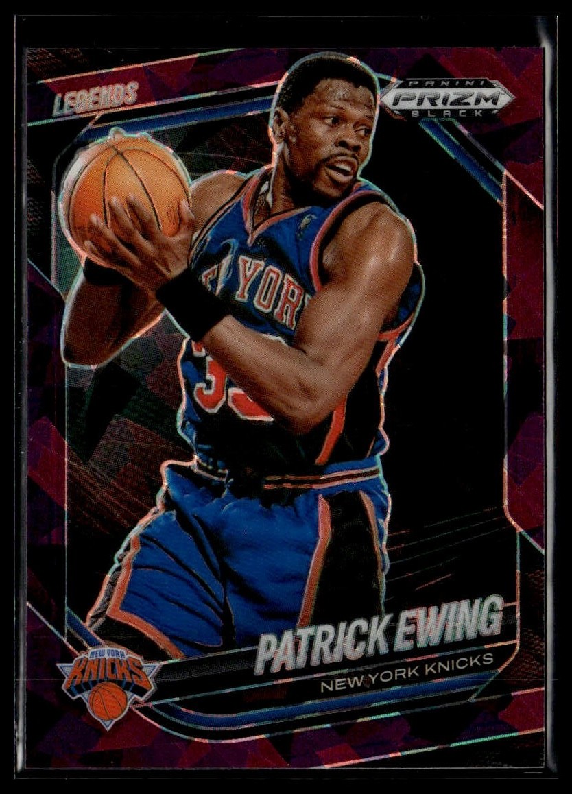 2024-25 Panini Prizm Black 255 Patrick Ewing NY Knicks Purple Ice 120/149