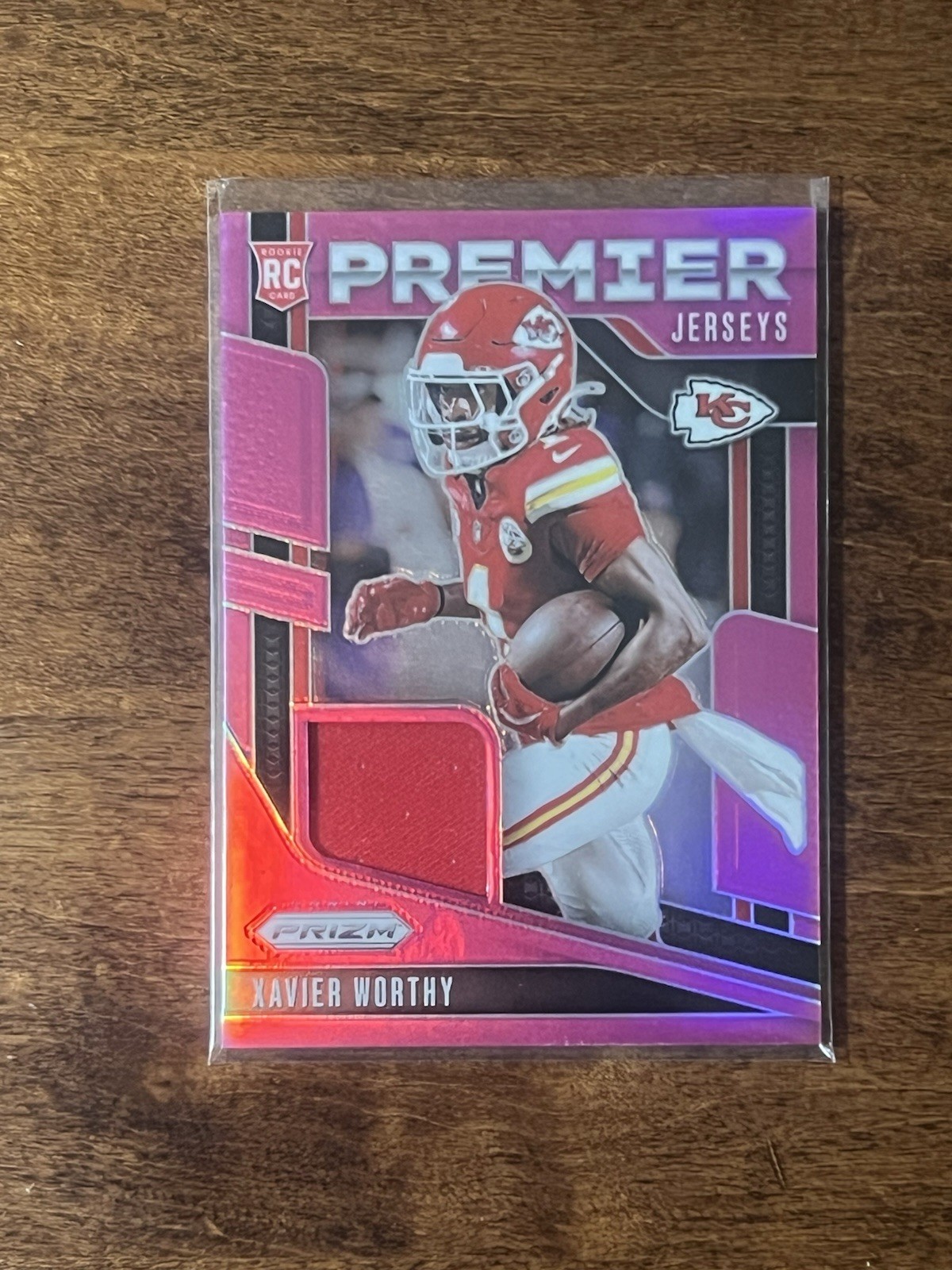 2024 Panini Prizm Xavier Worthy Premier Jerseys #PJ-XWY Pink Prizm Patch RC