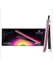 Royale Genius Heating Element Rainbow Flat Iron 1.25" $500 Ceramic Plates NEW