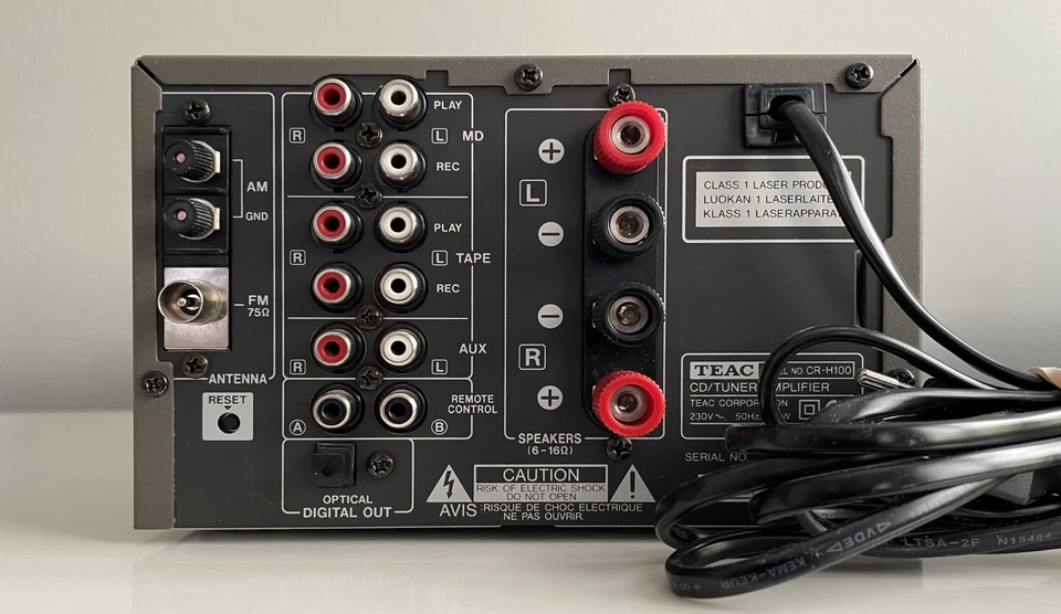 TEAC CR-H100, Tuner, Verstärker, Fernbedienung, Anleitung - CD DEFEKT - Bild 3 von 4