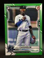 2021 Bowman - Jazz Chisholm #71 Green Border 38/99 (RC)