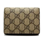 Portefeuille Gucci cerise double pli 476050 1177 Gg toile suprême rouge 18158