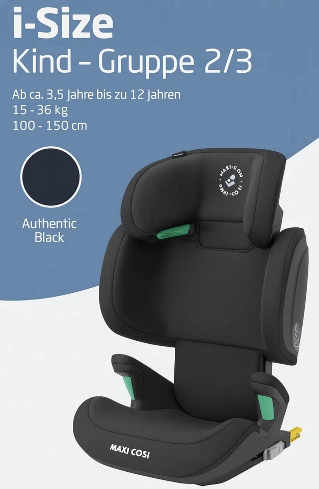 Maxi-Cosi i-Size Kindersitz mitwachsend ISOFIX Gruppe 2/3 Kinder Sitz robust - Bild 3 von 4