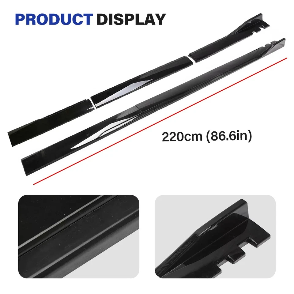 Front Bumper Rear Lip Spoiler Strut Rods Gloss Black For Buick Regal Body Kits Foto 4 de 4