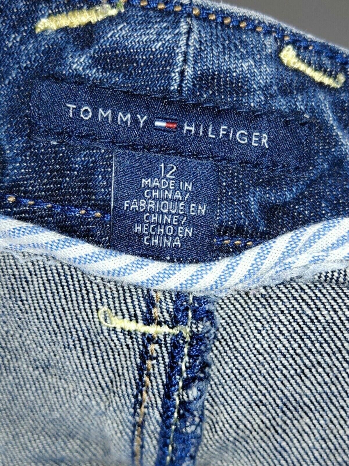 Tommy Hilfiger Womens 12 Classic Rise Bootcut Distressed 5 Pocket Denim Jeans thumbnail 3