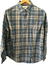 Weatherproof Vintage Men’s L Plaid Long Sleeve Button Up Chest Pocket Flannel