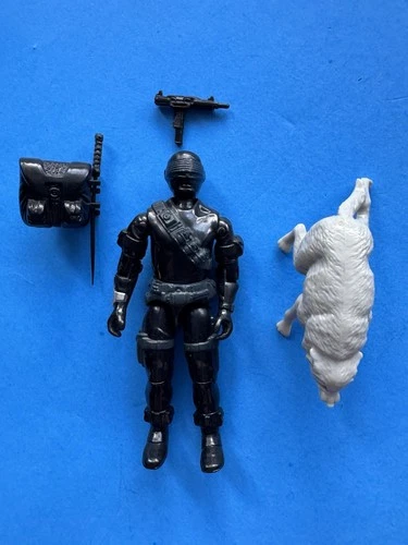 GI Joe 1985 Snake Eyes 100% complete beautiful! Nice! Timber Unbroken File Card!