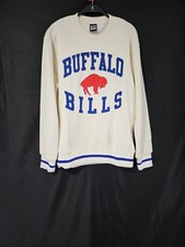 Vintage-Like NFL Ultra Game Buffalo Bills Crewneck Sweatshirt Cream Blue Small