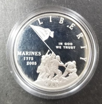 2005 U.S. Marine Corps 230th Anniversary Proof Silver $1 Dollar | eBay