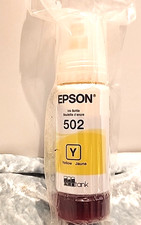 NIP Epson 502 YELLOW Ink Bottle 70 ml Sealed Expires 10/2029