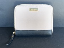 Kate Spade Laurel Way Darci Zip Around Wallet Black  Mauve Leather New w/o Tags