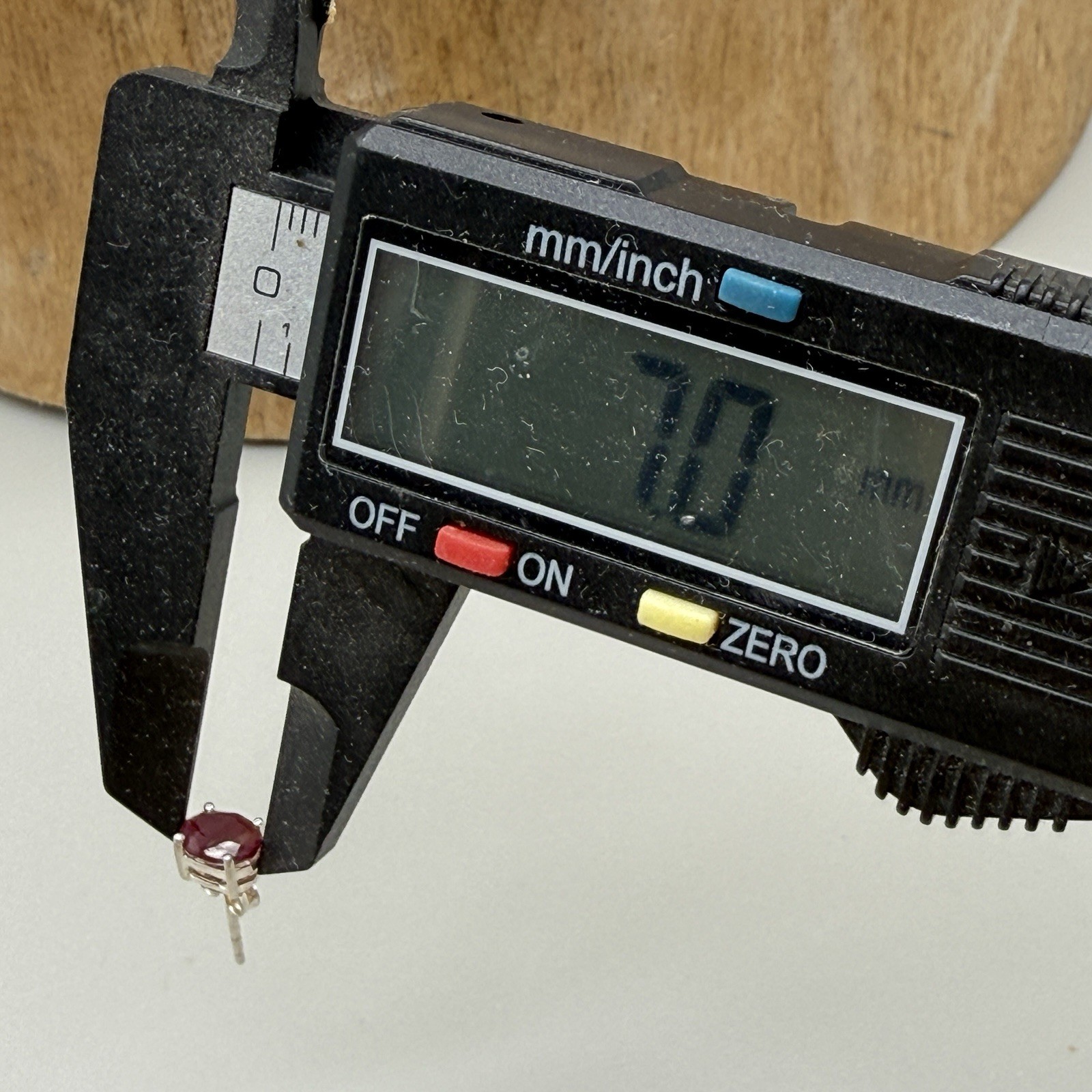 Sterling Silver Ruby Stud Earrings Oval Red Gemst… - image 9