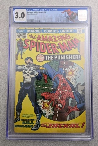 Amazing Spider-Man 129 Marvel 1974 CGC 3.0 1st Appearance Punisher Custom Label