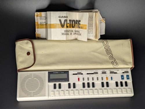 Casio VL-1 VL-Tone Vintage Synth Keyboard Calculator w/ Case & Manual Tested