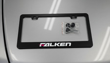 Falken Tires Racing Performance License Plate Frame Smooth Black Metal
