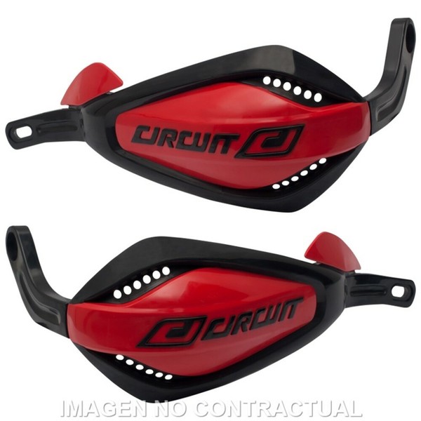 Handprotektoren Circuit P4 Schwarz-Rot FüR Motorrad Ersatzteile ZubehöR-image
