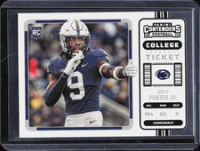 2023 Chronicles Contenders Draft Pick # Joey Porter Jr. RC Steelers