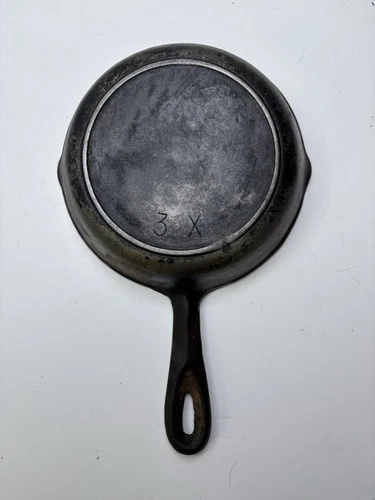 Vintage BSR "Birmingham Stove & Range "Red Mountain Series" 3X Cast Iron Skillet