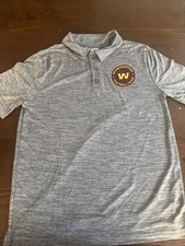 NFL Apparel WASHINGTON COMMANDERS Football Polo Gray Size Medium NWOT