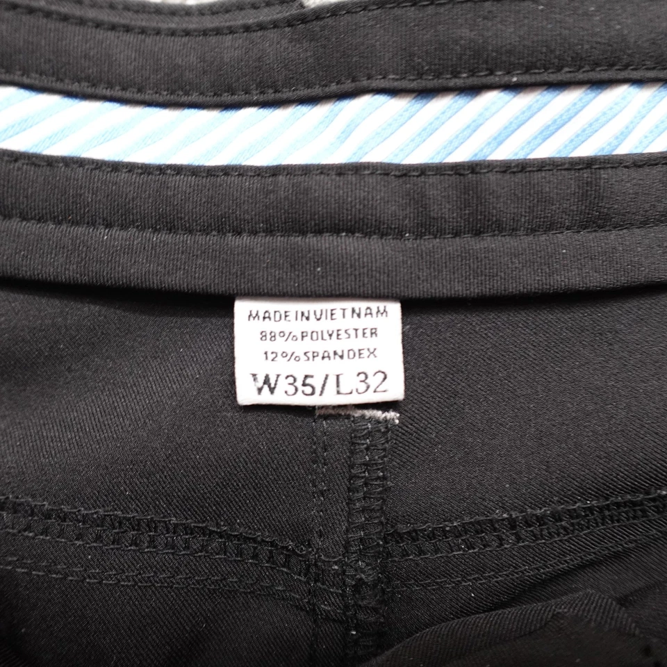 FootJoy Golf Pants Mens 35x32 Black Performance Stretch 5-Pocket Poly Spandex - Image 2 of 4