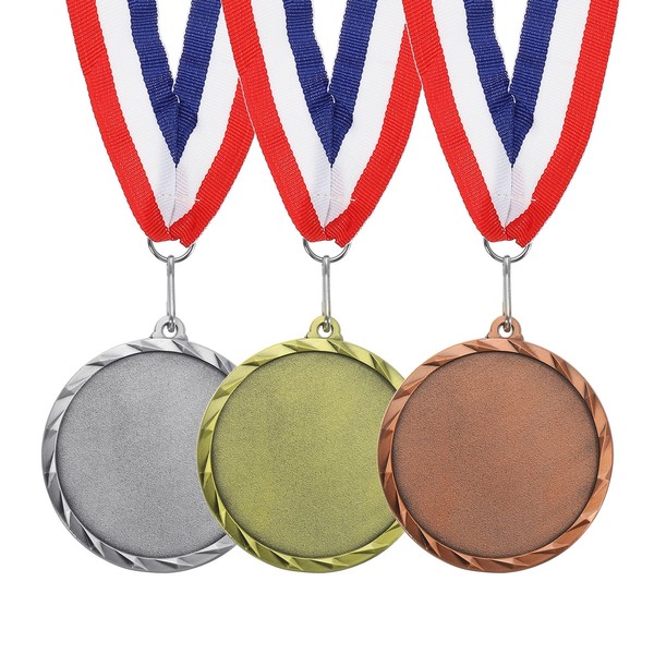 3 Auszeichnungsmedaillen, 1., 2. Und 3. Platz Medaillen Mit Halsband, Mehrfarbig-image