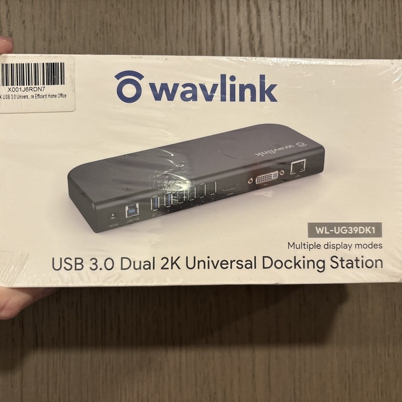 Wavlink Black Dual 2K USB 3.0 Universal Docking Station Model: WL-UG39DK1