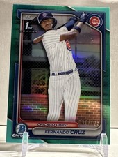 2024 Bowman Chrome Fernando Cruz 1st Aqua Refractor /125 Chicago Cubs Prospect