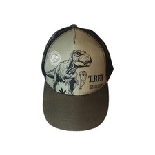 T REX Baseball Youth Hat OSFA Mesh Snap Back  Jurassic Park/ World Dinosaur Cap